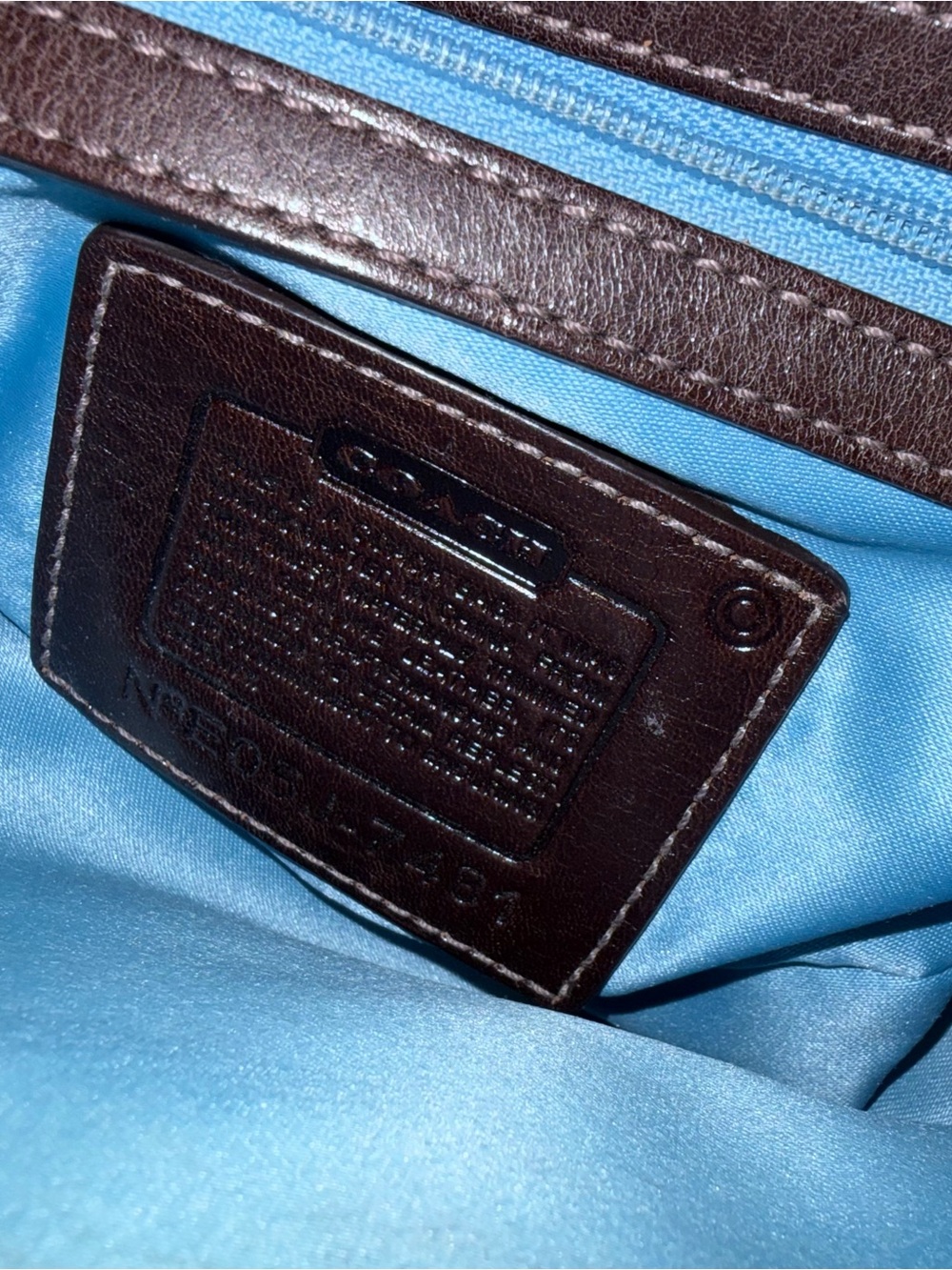Coach Brown Suede & Houndstooth Shoulder Bag with Silver Hardware - Picture 9 of 11
